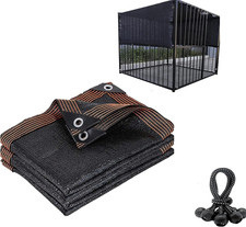 Dog Kennel Shade Cover 95 Sunblock Shade Tarp Panel Net Mesh with Grommets for