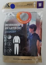 Zeroxposur Boy's Base Layer Thermal Set Gray Top & Bottom Sz Medium 8/10 New