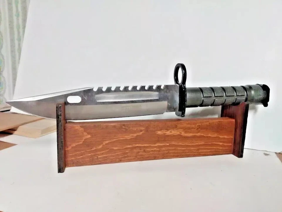 Soporte de exhibición para cuchillos grande estilo bowie deportista cazador coleccionista ne Foto 2 de 4