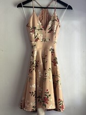 Windsor A-line Open Back Lace Floral Dress Women’s sz S