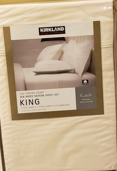 Kirkland Signature Queen Sheet Set White 540TC