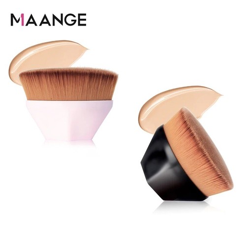 Base Maquillaje Cepillo Rostro Impecable Polvo Líquido Cosméticos con Estuche - Imagen 3 de 9