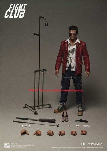 IN STOCK Blitzway 1/6 Fight Club Taylor Brad Pitt Red Jacket Ver Action Figure - Picture 6 of 9