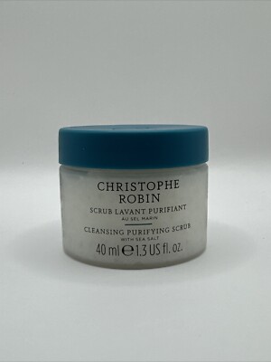 Christophe Robin Cleansing Purifying Scrub with Sea Salt 1.3oz - NEW FREE SHIP!