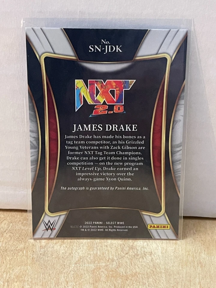 2022 Panini Select WWE #SN-JDK James Drake Signature Selections - Image 2 of 2