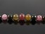 thumbnail 3 - Natural Multicolor Tourmaline Round Stone Bead Necklace 19"