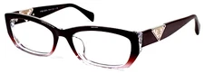 PRADA VPR10Q-A ZXM-1O1 Italy Burgundy Clear Fade Eyeglasses Frame 54-18-135 