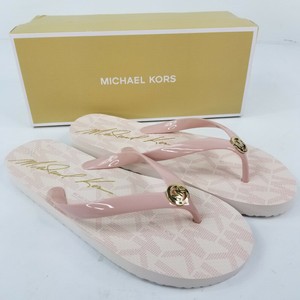 mk flip flops pink