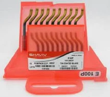 (10) E100P Shaviv Blades for E Series Holders Shaviv HSS 29037 - TIN Coated