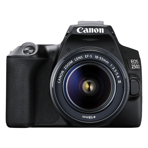 デジタルカメラ Canon EOS 250D (w/ complete creator kit) Canon EOS 250D 24.1 MP Digital SLR Camera - Black (Kit with