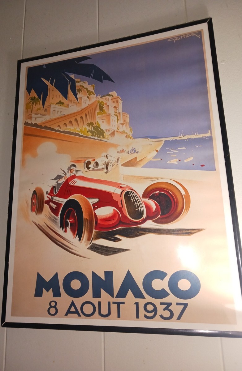 Poster/signed Original Monaco 8 Aout 1937 | eBay