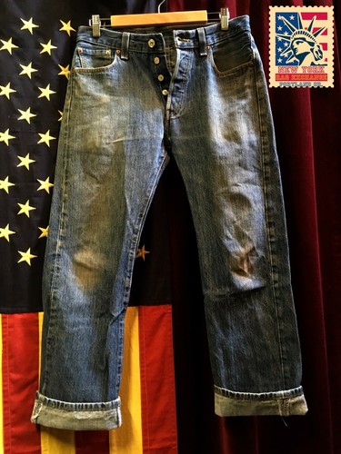 Levi's 501 Jeans Distressed Faded Denim W32 L30 80's 90's | eBay