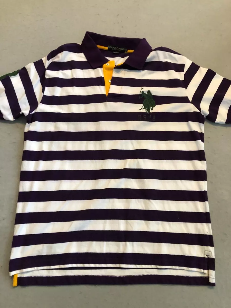 us polo white striped shirt