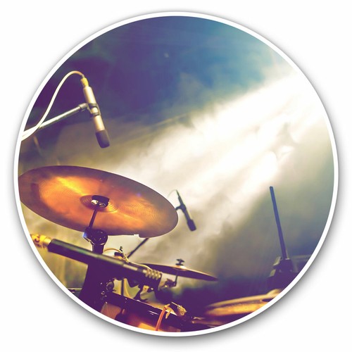 2 x Vinyl Stickers 30cm - Drum Kit Music Band Gig Cool Gift #16491 - 第 1/9 張圖片