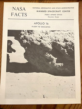 RARE Vintage NASA FACTS Publication: "Apollo 16 Flight to Descartes" 1972