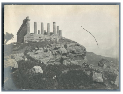 Italia, Agrigento, Tempio di Juno  Vintage silver print. Sicilia, Girgenti  Te - Imagen 1 de 1