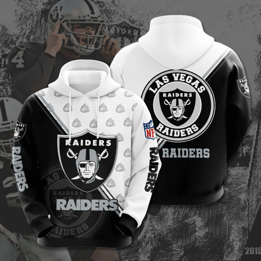 Las Vegas Raiders Hoodies Men's Casual Jacket Hooded Sweatshirts  Sports Pullover