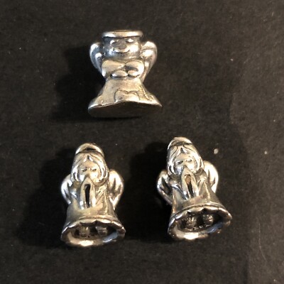 Sterling Silver 925 Lot Bracelet Beads R15 Cham Chamilia Angel Religion Wings