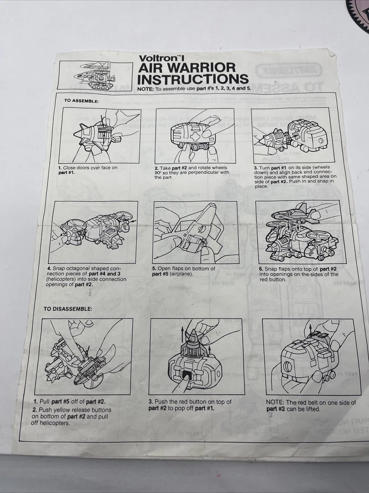 VOLTRON I AIR WARRIOR Matchbox Defender of the Universe 1984 Completo sin caja Foto 3 de 4