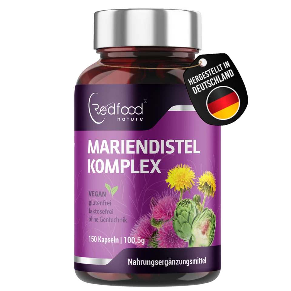 Mariendistel Komplex 150 vegane Kapseln – Hochdosierte Pflanzenextrakte - Bild 1 von 4