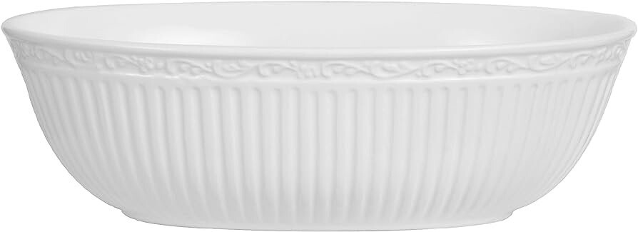 Mikasa Italian Countryside White 10.5&rdquo; Oval Vegetable Bowl Dish D900 Dinnerware