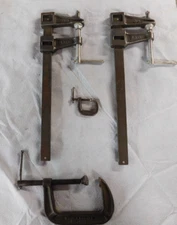 4 VINTAGE BRINK & COTTON CLAMPS-PROCEEDS BENEFIT THE DENVER TOOL LIBRARY