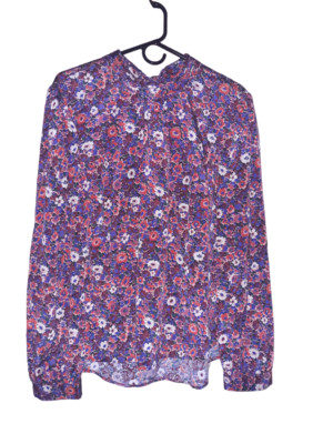 Veronica Beard Womens Chilton Floral Multicolor Blouse Size 14 New without Tags