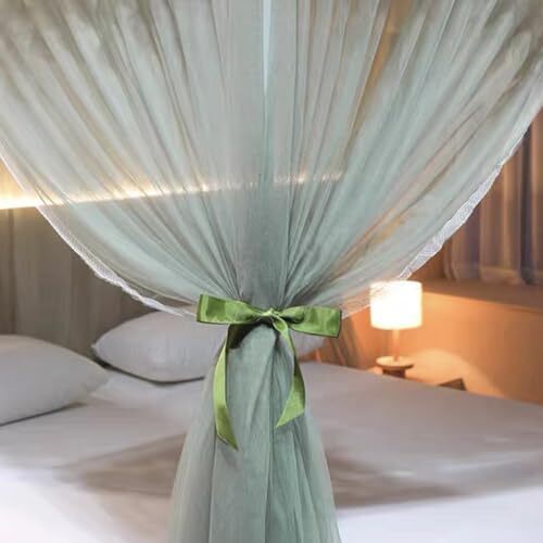 Mosquito Canopy Net for Bed Luxury Canopy Netting 4 Corners Post Bed Full Green - Picture 5 of 8