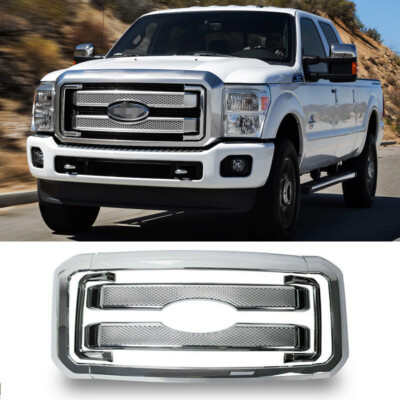 For 2011-2016 Ford F250 F350 Super Duty Grille Overlay Front Mesh Grill Covers