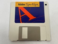 Vintage 1990 Adobe TypeAlign 3.5" Floppy Disk PC/MAC Software Computer
