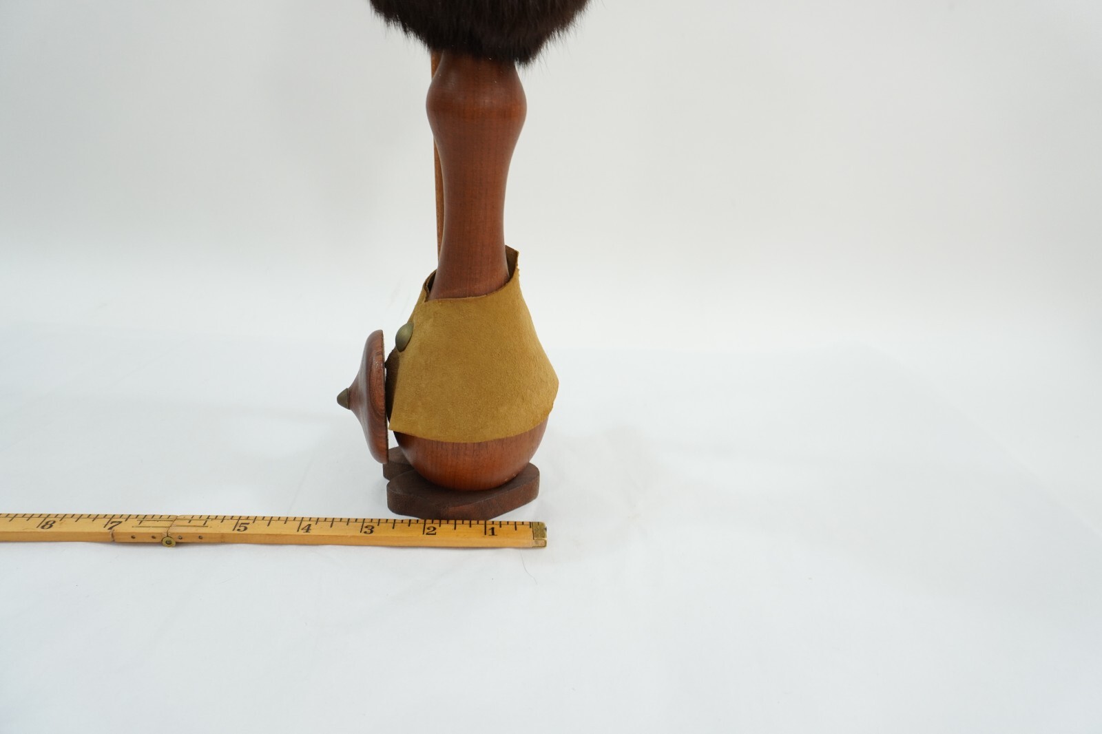 Viking Wood Fur Figure MCM Danish Folk Art Nordic Scandinavian Donk RB388