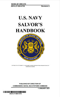 278 Page 2021 Boat Vessel Ship NAVY SALVOR S HANDBOOK Firefighting on Data CD