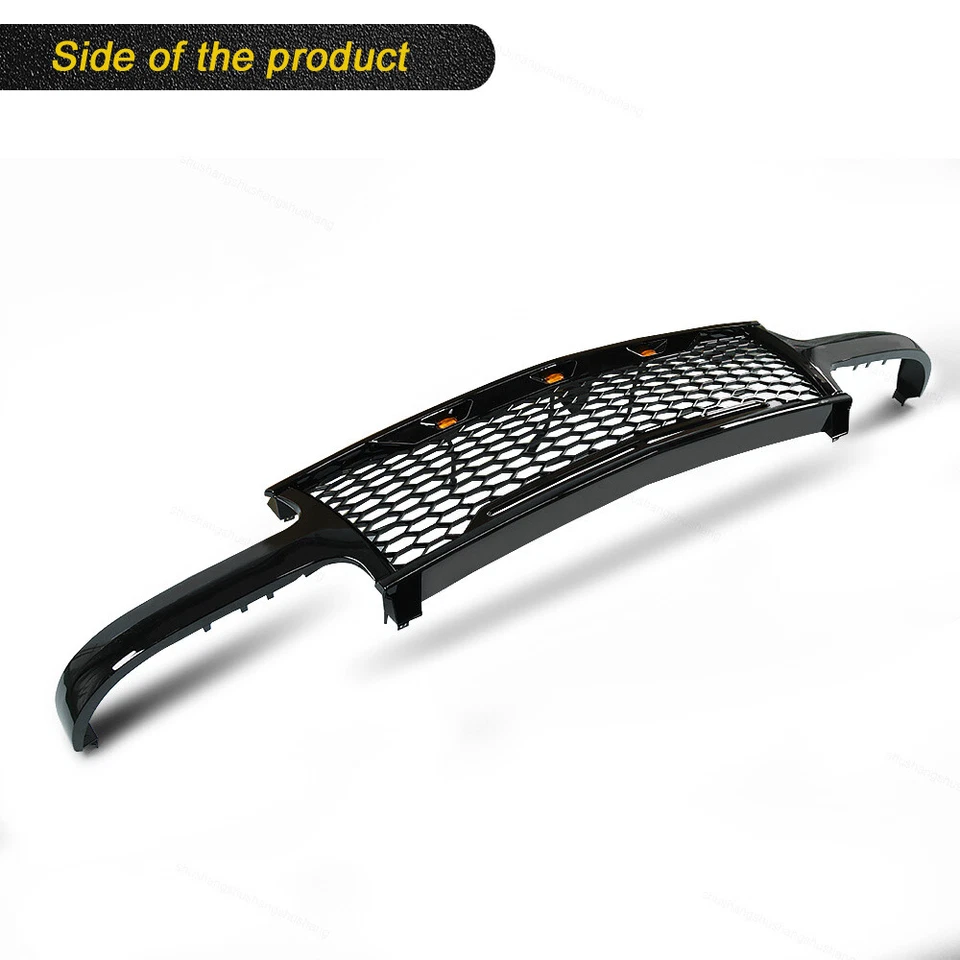 Grill WITH LED Lights For 99-06 Chevy Suburban 1500 Tahoe Mesh Hood Gloss Black Foto 4 de 4