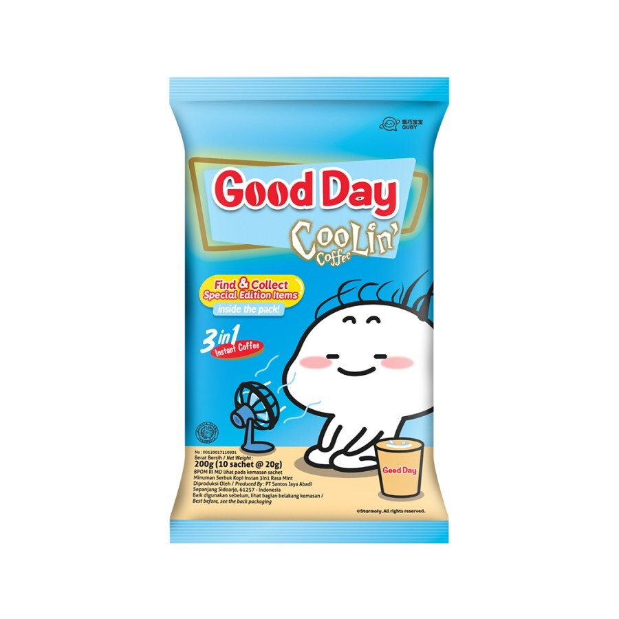 GOOD DAY] INSTANT FLAVOUR COFFEE QUBY 1 PACK 10 PCS 20 GR