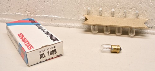 1889 Sylvania Incandescent Miniature Light Lamp Bulb Vintage NOS - PACK OF 10 - 第 1/3 張圖片