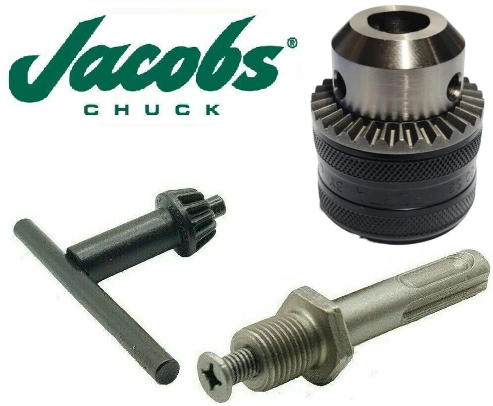 Jacobs Drill Chuck S2 Key & SDS Adaptor BUNDLE VARIATION 1/2 x 20 1.5-13mm