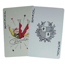 Vintage Blue Redi-slip Joker Cards for Collage Junk Journal Scrapbook Art Delta