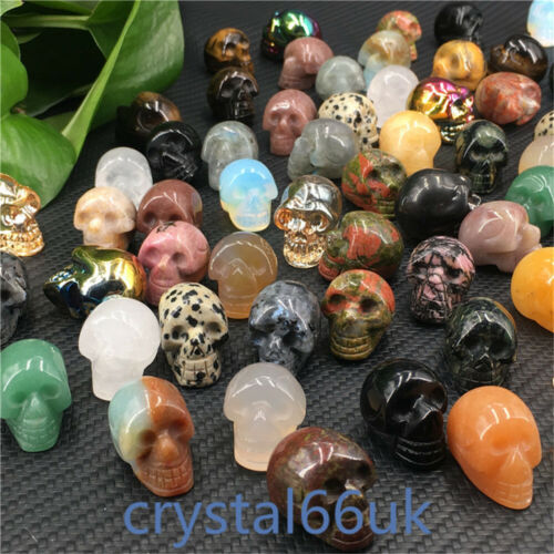 Wholesale！ A Lot Natural quartz crystal mini Skull Carved Crystal Skull Healing - Picture 1 of 60