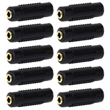 10x 3.5mm 1/8" Female to Female Stereo Audio Aux Coupler Adapter Connector Gold