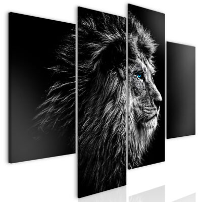 Tiere Löwe Wolf Natur VLIES LEINWAND DEKO BILDER WANDBILD XXL WOHNZIMMER