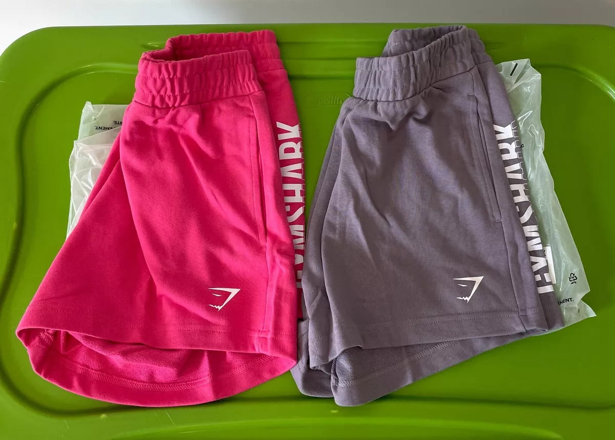 Gymshark Women's FRACTION SWEAT SHORTS High-waisted Training Loose Fit Lot  of 2