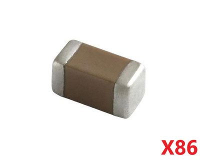 Lot of 86 NEW Murata GRM31CR61E106MA12L Ceramic Capacitor 10 µF ±20% 25V