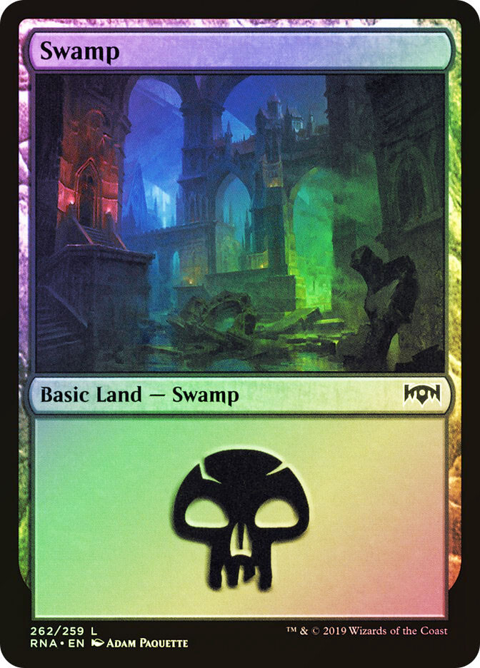 MTG FOIL Swamp  - Ravnica Allegiance #262
