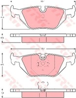 Bremsbelagsatz Scheibenbremse TRW GDB1189 Hinten FüR BMW E46 E36 Touring Z4 E85