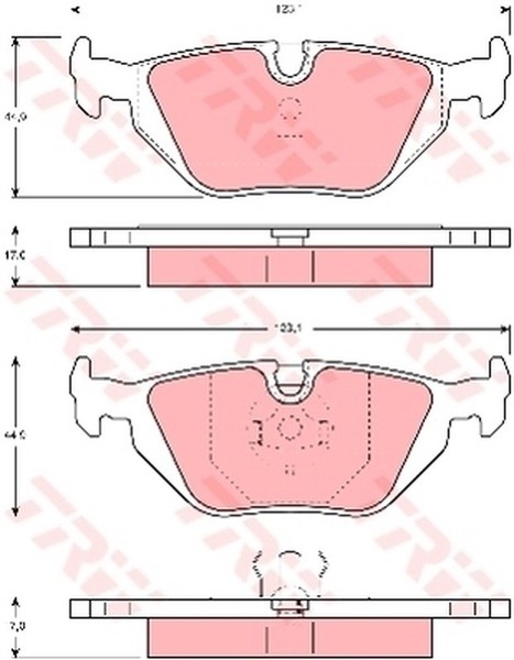 Bremsbelagsatz Scheibenbremse TRW GDB1189 Hinten FüR BMW E46 E36 Touring Z4 E85-image