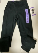 🎥 Danskin Women's  Legging with Pockets, Black Salt, X-Small🆕AS Shown