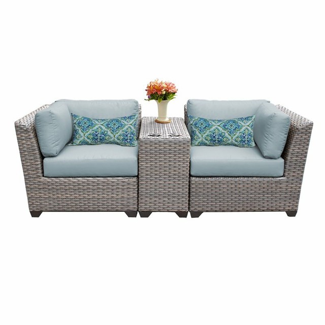 Florence 3 Piece Outdoor Wicker Patio Furniture Set 03b For Sale Online Ebay
