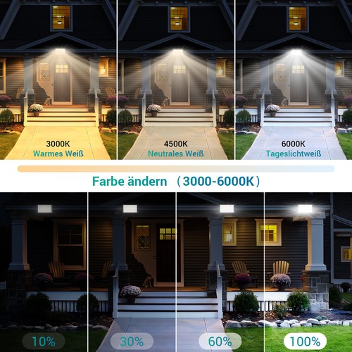 Luces solares D2D de diseño dividido para exteriores LED súper brillantes lámpara de inundación control remoto - Imagen 2 de 7
