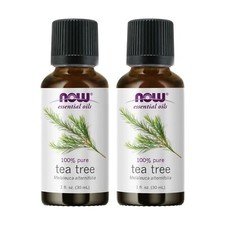 2 x NOW 100 Pure Tea Tree Essential Oil 1 oz 30mL
