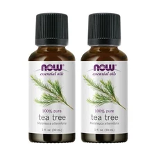 2 x NOW 100% Pure Tea Tree Essential Oil 1 oz 30mL